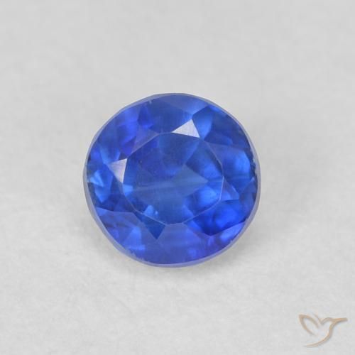 0.45ct Natürlicher Tiefes Azurblau Kyanit, Runden, VS-SI