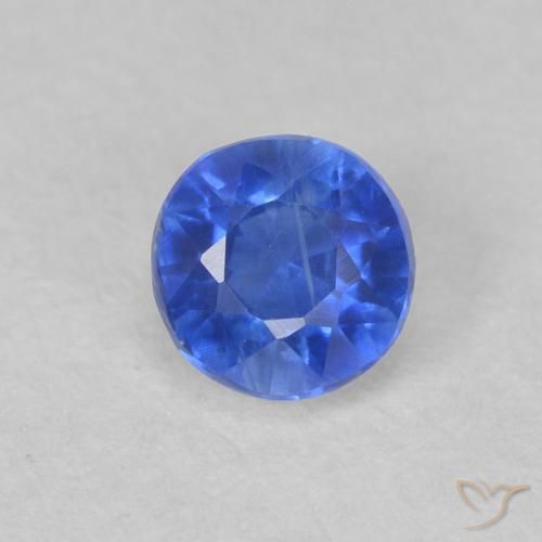 0.46ct Natürlicher Tiefes Azurblau Kyanit, Runden, VS-SI, Photo A