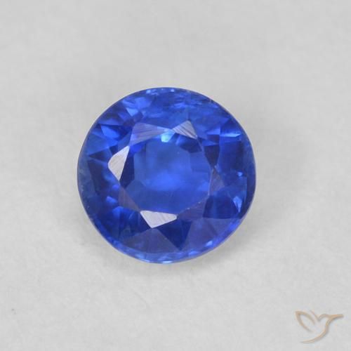 0.43ct Natürlicher Tiefes Azurblau Kyanit, Runden, VS-SI, Photo A