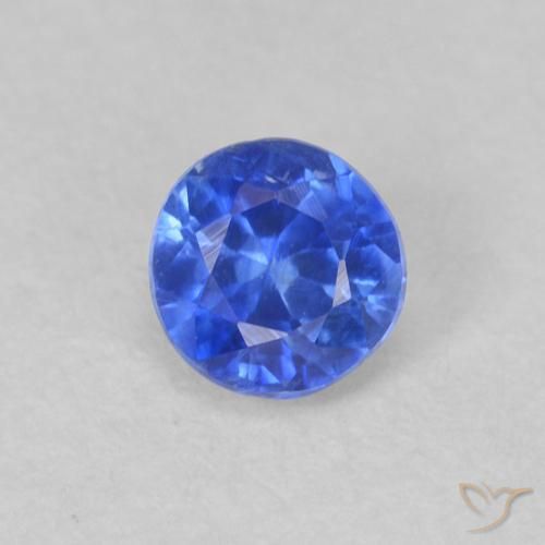 0.40ct Natürlicher Tiefes Azurblau Kyanit, Runden, VS-SI, Photo A