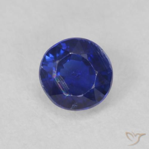 0.45ct Natürlicher Sehr tiefes Blau Kyanit, Runden, VS-SI