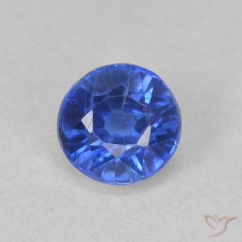 0.47ct Natürlicher Tiefes Azurblau Kyanit, Runden, VS-SI