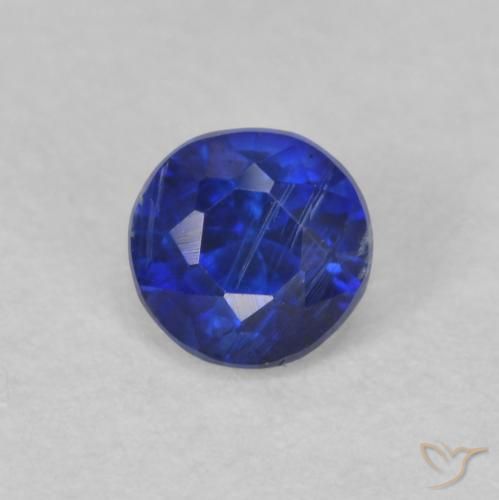 0.47ct Natürlicher Intensives Marineblau Kyanit, Runden, SI