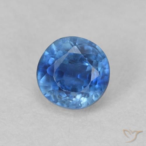 0.46ct Natürlicher Helles Marineblau Kyanit, Runden, VS-SI