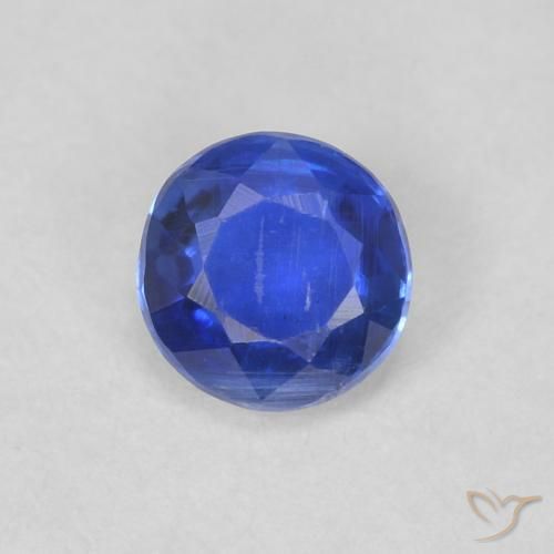 0.38ct Natürlicher Navy blau Kyanit, Runden, VS-SI