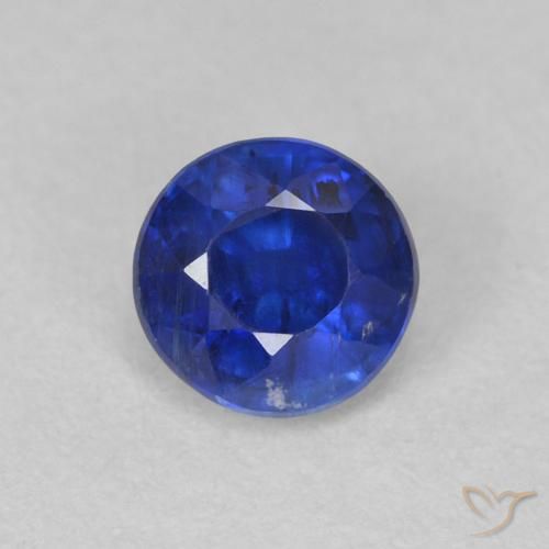 0.68ct Natürlicher dunkelblau Kyanit, Runden, SI