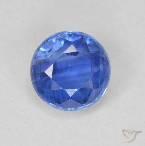 0.74ct Natürlicher Helles Marineblau Kyanit, Runden, SI