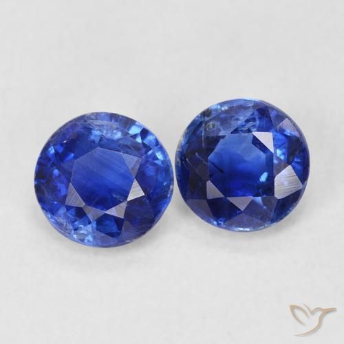 1.27 ct natürliche dunkelblau Kyanit-Edelsteine, Runden, SI