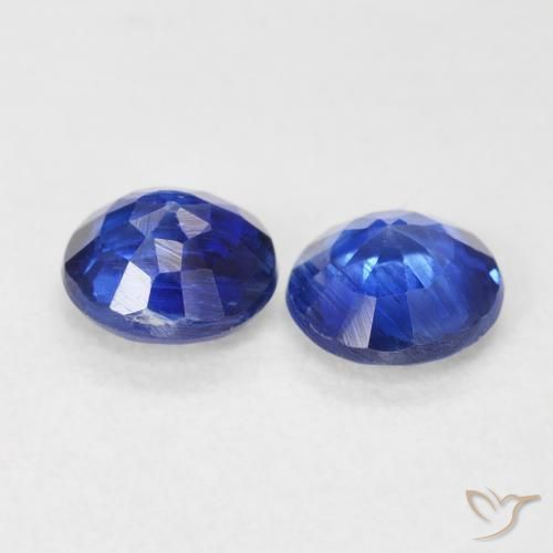 1.20 ct natürliche Tiefes Azurblau Kyanit-Edelsteine, Runden, SI