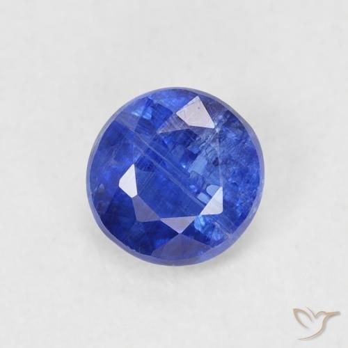 0.71ct Natürlicher Navy blau Kyanit, Runden, SI