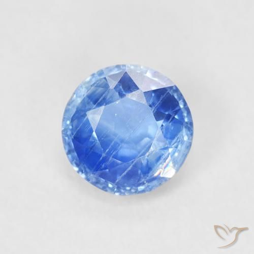 0.68ct Natürlicher Mittelblau Kyanit, Runden, SI, Photo A