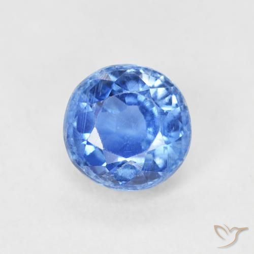 0.72ct Natürlicher Mittelblau Kyanit, Runden, SI