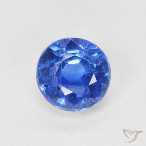 0.81ct Natürlicher Mittelblau Kyanit, Runden, SI