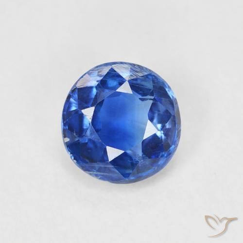 0.64ct Natürlicher Mittelblau Kyanit, Runden, SI