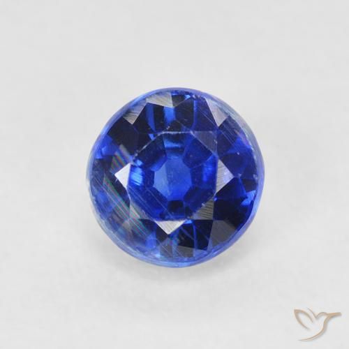0.82ct Natürlicher tiefblau Kyanit, Runden, SI