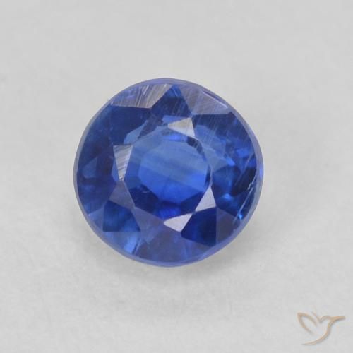 0.49ct Natürlicher dunkelblau Kyanit, Runden, SI