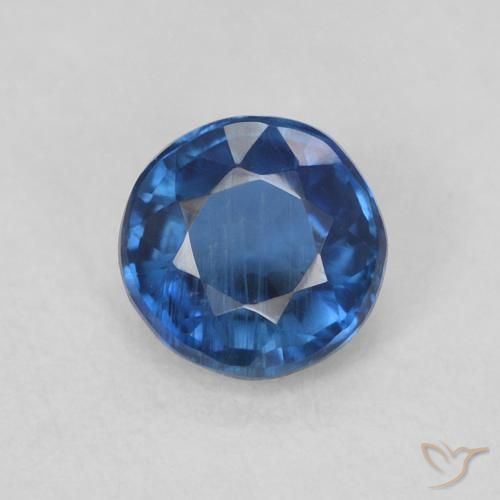 0.36ct Natürlicher Navy blau Kyanit, Runden, SI, Photo A