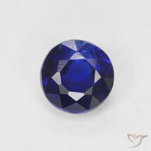 0.47ct Natürlicher Navy blau Kyanit, Runden, VS-SI, Photo A