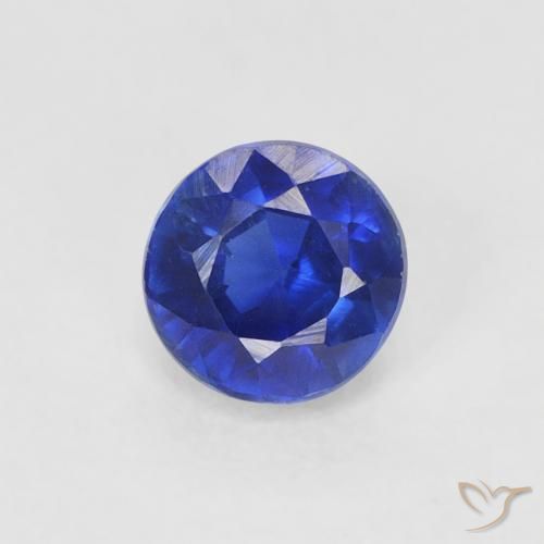 0.43ct Natürlicher Navy blau Kyanit, Runden, VS-SI