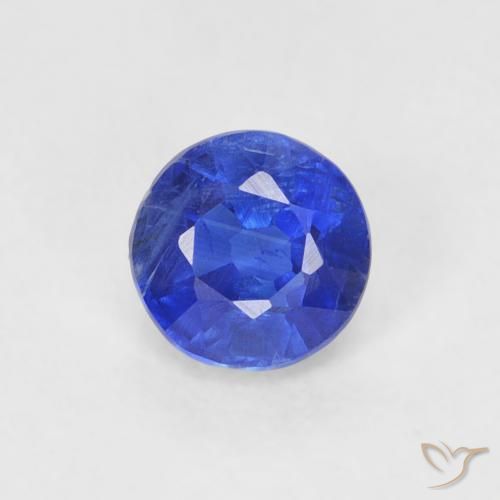 0.41ct Natürlicher Navy blau Kyanit, Runden, VS-SI