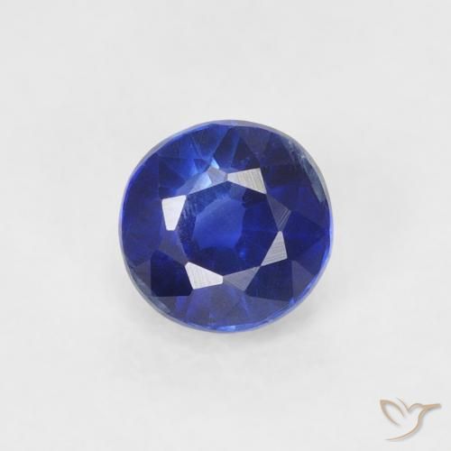 0.45ct Natürlicher Intensives Marineblau Kyanit, Runden, VS-SI