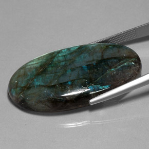 47,29 ctw natürlicher mehrfarbiger Labradorit, Transparent, Transparent / Lichtdurchlässig