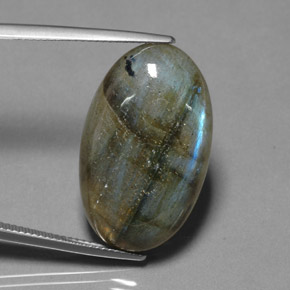 22,69 ctw natürlicher mehrfarbiger Labradorit, Transparent, Transparent / Lichtdurchlässig