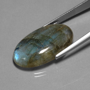 22,69 ctw natürlicher mehrfarbiger Labradorit, Transparent, Transparent / Lichtdurchlässig