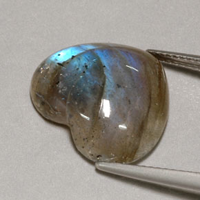 9,60 ctw natürlicher mehrfarbiger Labradorit, Transparent, Transparent / Lichtdurchlässig