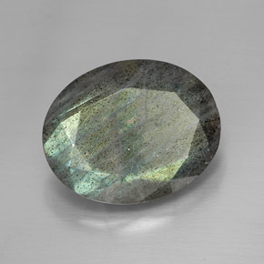 13,32 ctw natürlicher mehrfarbiger Labradorit, Oval Schliff, Lichtundurchlässig