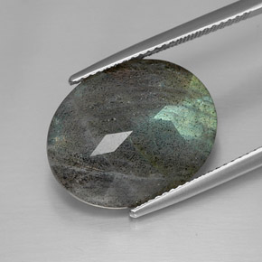 13,32 ctw natürlicher mehrfarbiger Labradorit, Oval Schliff, Lichtundurchlässig