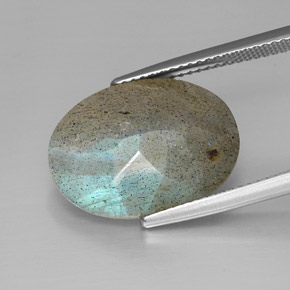 9,17 ctw natürlicher Mehrfarbig Labradorit, Oval Schliff, Lichtundurchlässig