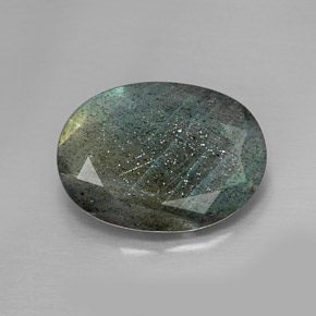 10,03 ctw natürlicher mehrfarbiger Labradorit, Oval Schliff, Lichtundurchlässig