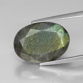 12,90 ctw natürlicher mehrfarbiger Labradorit, Oval Schliff, Lichtundurchlässig