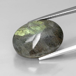 12,90 ctw natürlicher mehrfarbiger Labradorit, Oval Schliff, Lichtundurchlässig