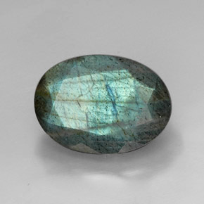 13,24 ctw natürlicher mehrfarbiger Labradorit, Oval Schliff, Lichtundurchlässig