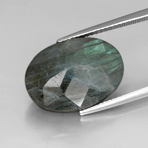 12,25 ctw natürlicher mehrfarbiger Labradorit, Oval Schliff, Lichtundurchlässig