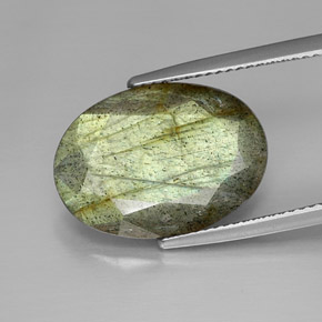 9,17 ctw natürlicher Mehrfarbig Labradorit, Oval Schliff, Lichtundurchlässig