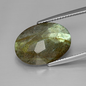 9,17 ctw natürlicher Mehrfarbig Labradorit, Oval Schliff, Lichtundurchlässig