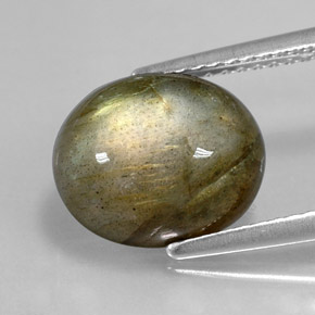 4,58 ctw natürlicher mehrfarbiger Labradorit, Oval Schliff, Lichtundurchlässig
