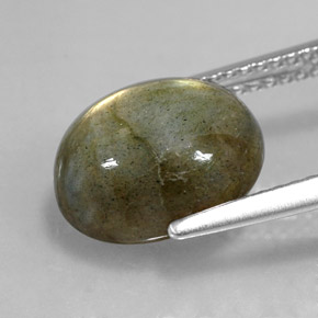 4,58 ctw natürlicher mehrfarbiger Labradorit, Oval Schliff, Lichtundurchlässig