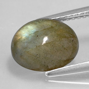 3,59 ctw natürlicher mehrfarbiger Labradorit, Oval Schliff, Lichtundurchlässig