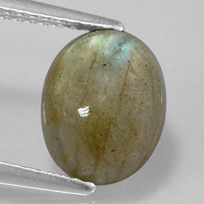 3,59 ctw natürlicher mehrfarbiger Labradorit, Oval Schliff, Lichtundurchlässig