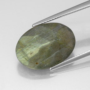 10,39 ctw natürlicher mehrfarbiger Labradorit, Oval Schliff, Lichtdurchlässig