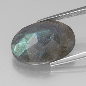 10,55 ctw natürlicher mehrfarbiger Labradorit, Oval Schliff, Lichtdurchlässig