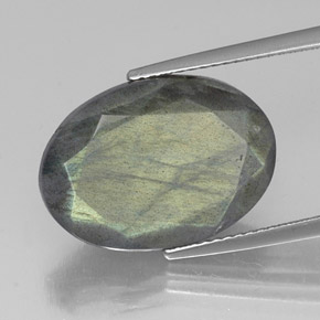 11,14 ctw natürlicher mehrfarbiger Labradorit, Oval Schliff, Lichtdurchlässig