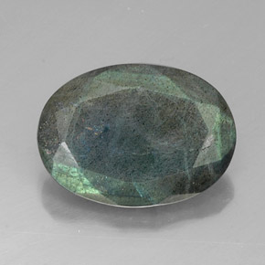 10,53 ctw natürlicher mehrfarbiger Labradorit, Oval Schliff, Lichtundurchlässig