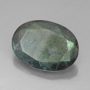 10,53 ctw natürlicher mehrfarbiger Labradorit, Oval Schliff, Lichtundurchlässig
