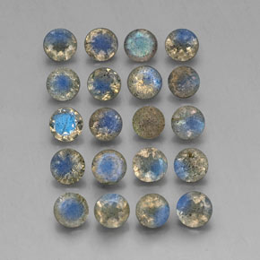  ct natürliche mehrfarbiger Labradorit-Edelsteine, Transparent, Transparent / Lichtdurchlässig