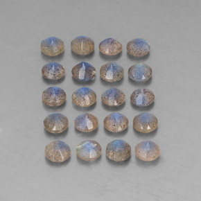  ct natürliche mehrfarbiger Labradorit-Edelsteine, Transparent, Transparent / Lichtdurchlässig